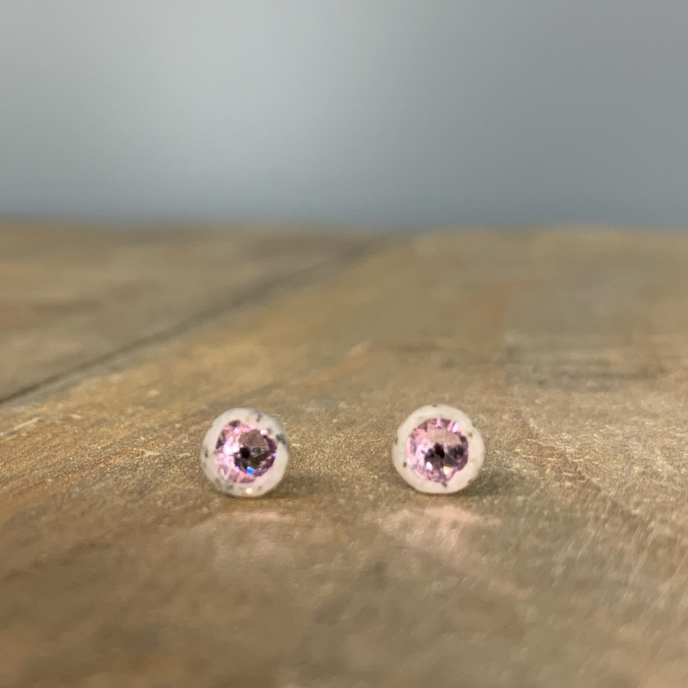 Artist Made Swarovski Crystal Studs Titanium Posts